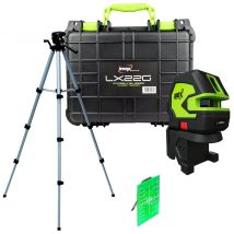 Imex Lx22g Series 2 Green Beam Cross Line Laser Level With Tripod In Carry Case