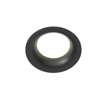 Foco Redondo Empotrable Negro Para Baño Ip65 1xgu10 50w Slim Maytoni