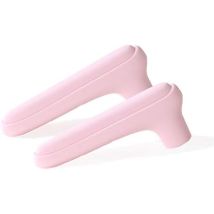 Csparkv - 2 Stück Silikon-türgriff-schutzhülle, Anti-kollisions-türschloss-handschuhe, Fenster-türgriff, Anti-kollision (rosa)