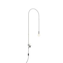 Zafferano - Lampe De Table Wire Avec Pince, Pivotante À 200, H152 Cm, Métal Peint, Ampoule E27 Max 60w Incluse - Blanc