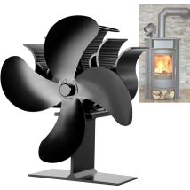 Ventilateur De Poêle À Bois, Petite Taille, 4 Pales, Fonctionnement Silencieux