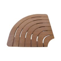Pedana Piatto Doccia Angolare Antiscivolo 61cm Legno Marino Okumè Castel Merlino