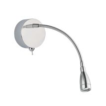 Applique Contemporanea Flexy Acciaio Cromo Vetro Led 0,8w 6500k