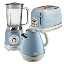 Arpk24 Retro Style Jug Kettle, 2 Slice Toaster & Jug Blender Set, Vintage Design, Blue - Ariete