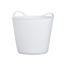 Weißer Kunststoffkorb Mit Zwei Griffen 26lt Cap26bl Plasvidavi