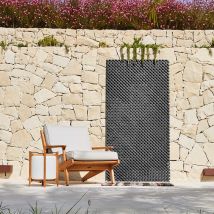 Celosía De Privacidad Color Antracita De 120 X 60 Cm - Ramas De Sauce - Alambre Galvanizado Nortene