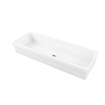 Galassia – Vasque Suspendue Rectangulaire 120x45x20 Cm – Finition Blanc Brillant – Pour Salle De Bain Moderne – Matériau Céramique Durable