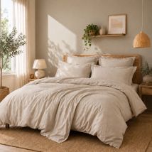 Housse De Couette Percale De Coton Peigné 80 Fils/cm²- 260 X 240 Cm - Lin