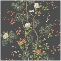 Belgravia Moda Designer Wallpaper Paste The Paper Bridget Floral Charcoal