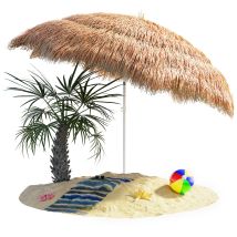 Kingsleeve - Parasol Inclinable Hawaii 192 Cm Parasol De Plage Ø 160 Cm Réglable Jardin Terrasse Extérieur Nature