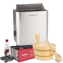 Desineo Stufa per Sauna 9 kW con Accessori – Timer e Pietre Incluse – Installazione Professionale Raccomandata