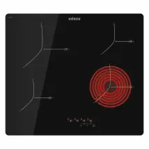 Plaque Vitroceramique Edesa Evt-6422 R 6.5 Kw 4 Zones