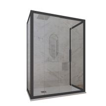 Box Doccia Scorrevole 3 Lati 70x120x70 Cm Antracite Deco Trio