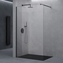 Duschwand Duschtrennwand 50x200 Walk-in Dusche Mit Stabilisator Aus Echtglas 10mm Esg-sicherheitsglas Klarglas Inkl. Nanobeschichtung - Doporro
