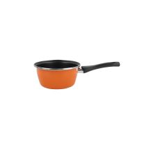 Magefesa Casseruola 16ø - Valencia New. Antiaderente Doppio Strato Rinforzato. Fondo 100% Full Induction. Esterno Arancione. 50% Risparmio Energetico.