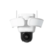 Telecamera Wifi Esterno Con Fili - 3k 5mp Floodlight Cam Pro 360 Gradi Cablata, Proiettore 2600 Lumen, Rilevamento Ai, Registrazione 24/7, Compatibile