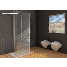 Box Doccia Ferbox Cristallo Curvo, Profilo Argento O Cromo 82x75/77 Cm Silver