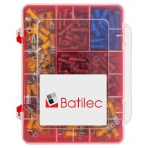 ONELEC – Malette 225 cosses isolées et manchons – Cuivre étamé, PVC, 300V, 75°C – Cosse électrique – Configuration raccord, Section