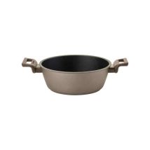 Cacerola Ø 24 cm – Aluminio arenado y forjado – SWORDSTONE ULTRA – Acero indeformable – Fabricada en Italia
