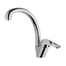 Mezclador De Fregadero De Cocina Con Caño Giratorio 360° En Cromo Pulido Con Mango Ergonómico Mamoli M1 707400000001 Cromo