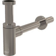 Alca – A400-N-P – Sifone per lavabo DN32 in ottone PVD lucido – Ø32 mm, grigio, 1 kg