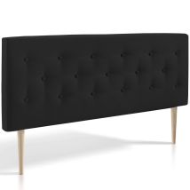 Marckonfort - Cabecero Tapizado Zeus 160x100. Capitone En Tela Antracita. Grosor De 8 Cm