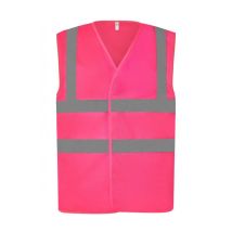 Gilet Giallo Alta Visibilità Con Rete Traspirante Yoko Rosa Xxxl
