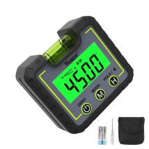 Huepar - Digital Angle Finder 0-360° Digital Level Box Angle Gauge With V-groove Magnetic Base&backlight Lcd Bevel Gauge Protractor Inclinometer For 