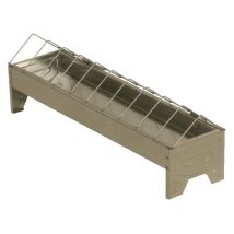 Comedero Galvanizado Para Aves De Corral, 10 X 50 Cm 1646704002