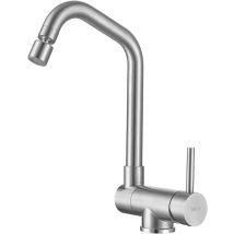 Rubinetto Cucina Pieghevole Con 2 Modalità, Miscelatore Sottofinestra Con Girevole Bocca Spruzzatore, Rubinetti Abbattibile Per Lavello Girevole A 360