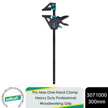 Wolfcraft Pro Max One-hand Clamp 300mm, Heavy Duty Professional Woodworking Grip