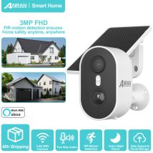 Anran - Cámaras De Videovigilancia Interiores Y Exteriores 2k Camara Vigilancia Con Batería Recargable Wifi Sin Cables, Audio De 2 Vias, Visión 
