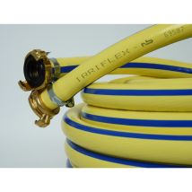 Tubo acqua Irriflex PVC Giallo 1' con raccordo 50m – Multi-layered – Resistente agli agenti atmosferici – Tecnologia non torsionale
