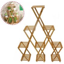 Scaffale Portafiori Porta Piante Bambù 6 Ripiani Portavasi Fiori Salotto 70441