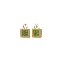 Bolsa De Yute Decorativa Con Hojas De 30 L - Sphere Distribution