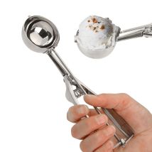 Yeppon Eisportionierer aus rostfreiem Stahl, Durchmesser 5,5 cm, Länge 22,5 cm, ergonomischer Griff, leicht zu reinigen