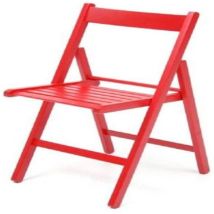 Silla plegable de madera de haya roja – Peso máximo 90 kg – Dimensiones 42,5 cm x 48 cm x 80 cm