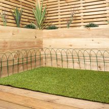 10m X 25cm Green Pvc Coated Metal Garden Patio Border Fencing