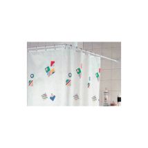 Marco de ducha 80x80x80 cm blanco – Aluminio pintado – Diámetro 25 mm