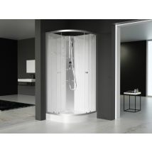 Marwell Duschkabine White Oasis 90 X 90 X 210 Cm - Weiß - Eckdusche - Komplettdusche - Dusche - Duschabtrennung - Duschwand - Dusche Komplett-set