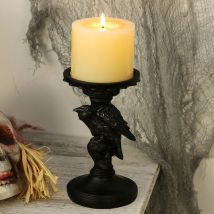 Bougeoir Crâne, Bougies Halloween Candélabre, Bougeoir Résine, Photophore En Forme De Crâne Effrayant Pour Bougie Avec Image De Crâne Effrayante Pour 