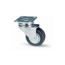 Rueda Móvil D 40 mm Goma - Placa Giratoria - Capacidad 20 kg - 20 Piezas