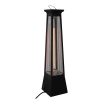 Kekai - Calefactor Eléctrico Portátil Infrarrojos 20x20x78 Cm Fibra De Carbono Para Interior Y Exterior 2000w