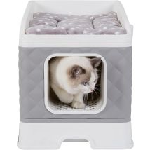 Bingo Paw - Bingopaw Arenero Gatos Cubierto Con Cajon Caja De Arena Plegable Grande Cerrado Con Colchón Pala Y Filtro