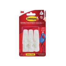 Command – Small Utility Hooks Value Pack – 6 Hooks – 450g Holding Power – Ideal for Coats, Dog Leads, Hand Towels