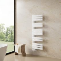 Heilmetz - Sèche-serviette Eau Chaude Radiateur Sèche-serviettes Eau Chaude, Plates Ouverture Latérale, Blanc 1176x400mm 494w