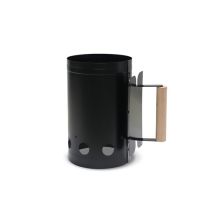 Allume-charbon Rapide En Tôle D'Acier Ignifuge Avec Plaque De Protection Et Manche En Bois