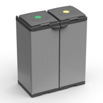 Mobile Pattumiera Raccolta Differenziata Con Doppia Apertura - 80/110 Lt - 68x39,5x85 Cm