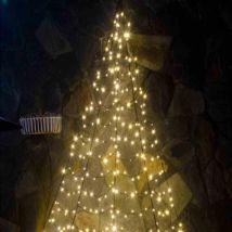 F-h-s International - Led-weihnachtsbaum Galaxy Halbrund 200 Cm 200 Warmweiße Led, Zur Wandbefestigung
