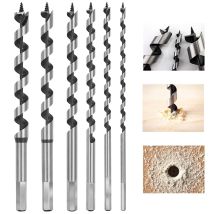 Ccykxa Wood Twist Drill Bit, 6pcs Hexagonal Wood Drill Bit Set Carbon Steel Spiral Hole Cutter Woodworking Tool Kit, Tool With Diameter 6mm,8mm,10mm,